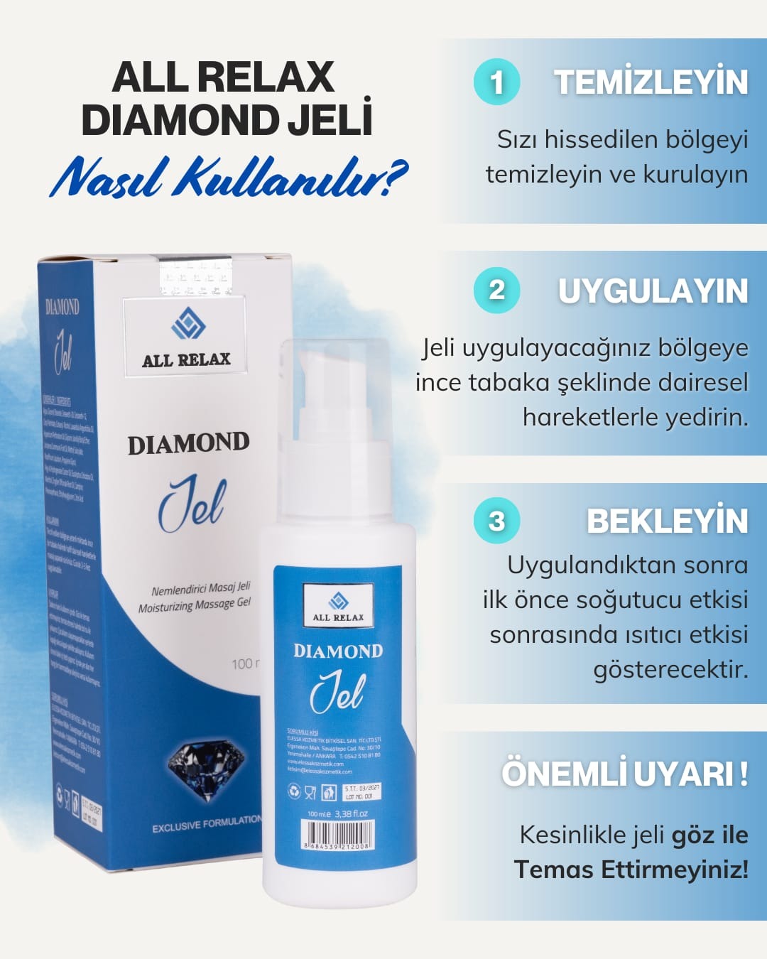 All Relax Diamond Jel – Gün Boyu Rahatlatıcı Masaj Etkisi